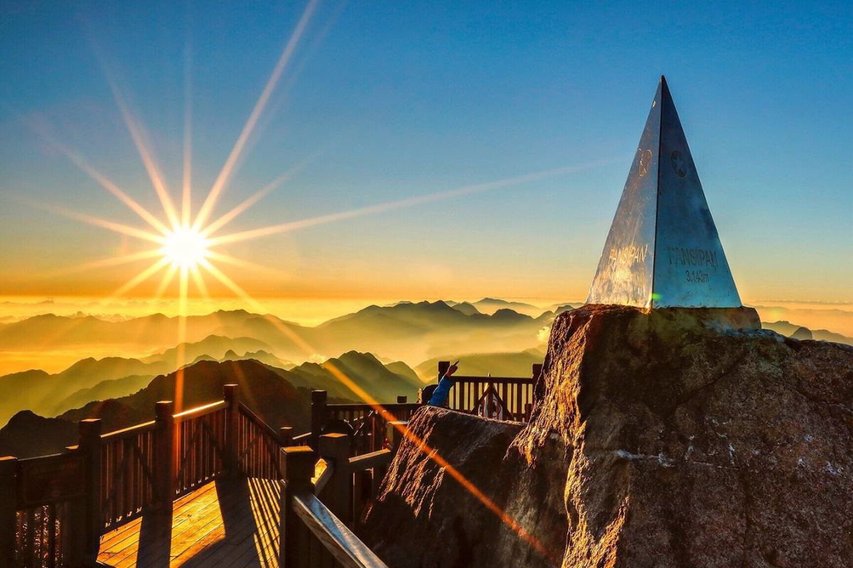 View from Fansipan cable car over Hoang Lien Son mountain range